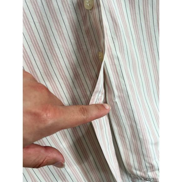 Alcott & Andrews VTG Cotton Button Blouse Pink Cream Sz 8 Coquette Cottage Lace - Picture 14 of 16